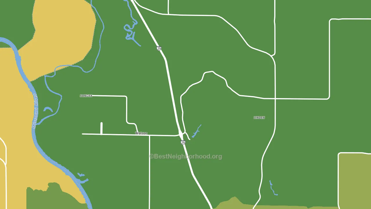 Watson, MO block-group voter-turnout map
