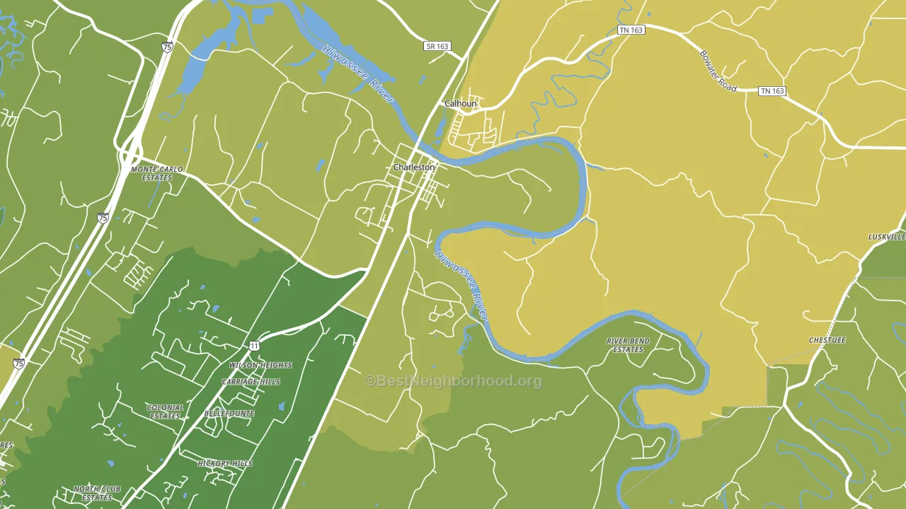 Watt Heights, TN block-group voter-turnout map