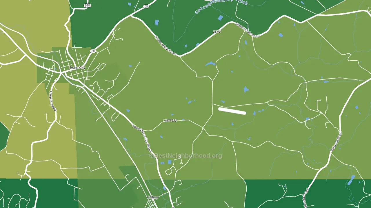 Watters, PA block-group voter-turnout map