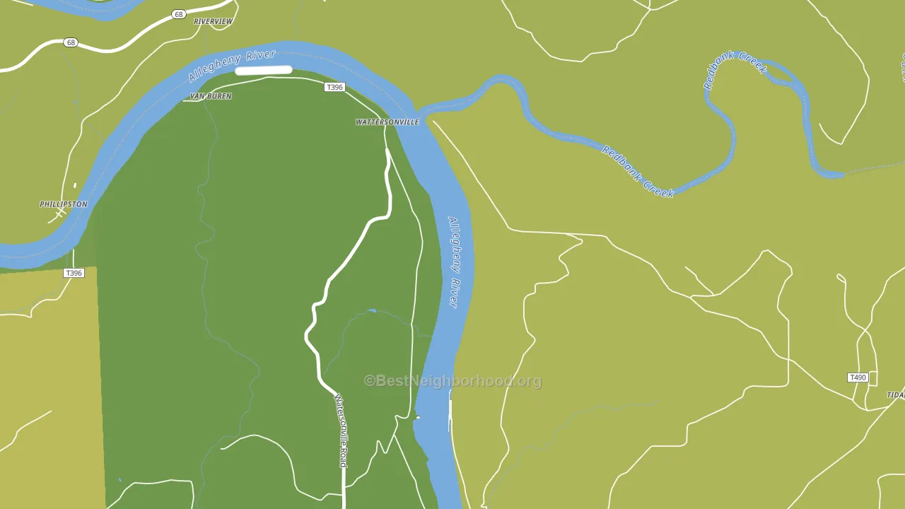 Wattersonville, PA block-group voter-turnout map