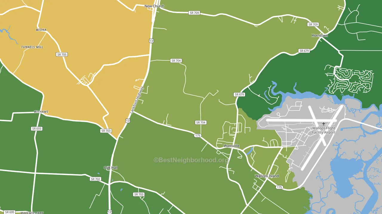 Wattsville, VA block-group voter-turnout map