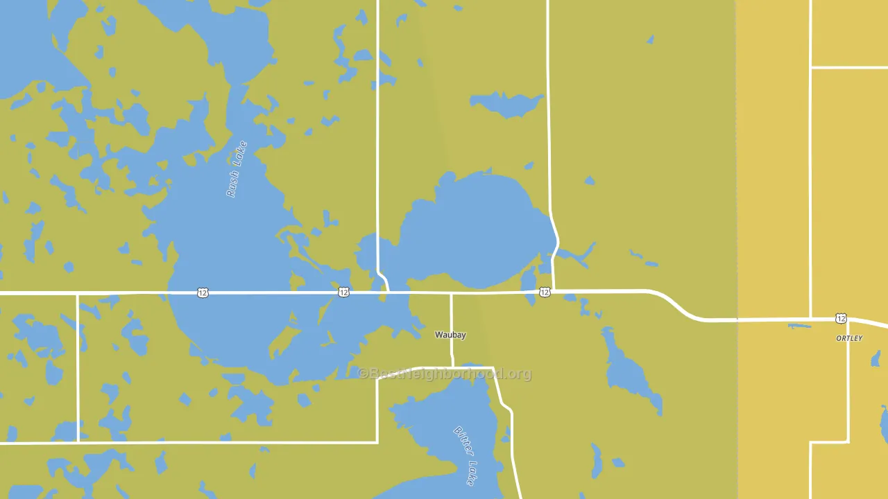 Waubay, SD block-group voter-turnout map