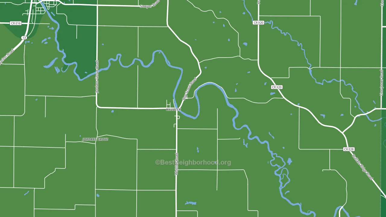 Waubeek, IA block-group voter-turnout map