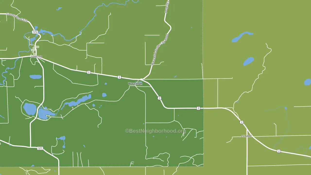 Waucedah, MI block-group voter-turnout map