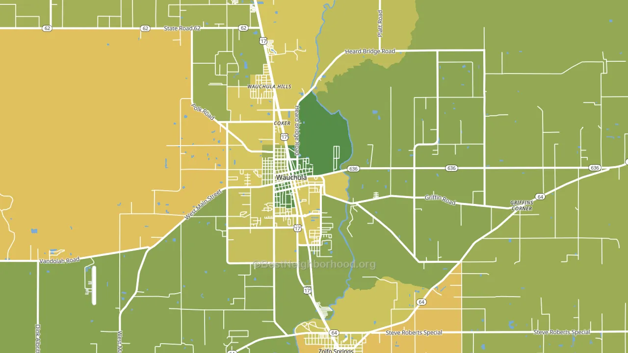 Wauchula, FL block-group voter-turnout map