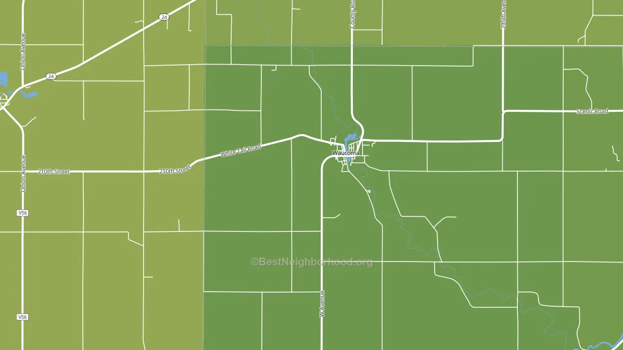 Waucoma, IA block-group voter-turnout map