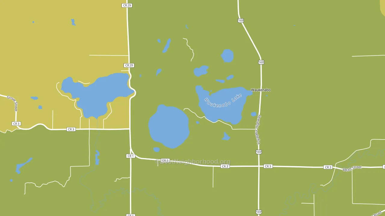 Waukenabo, MN block-group voter-turnout map