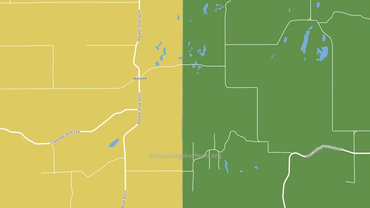 Waukon, WA block-group voter-turnout map