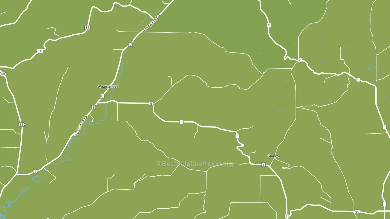 Waumandee, WI block-group voter-turnout map