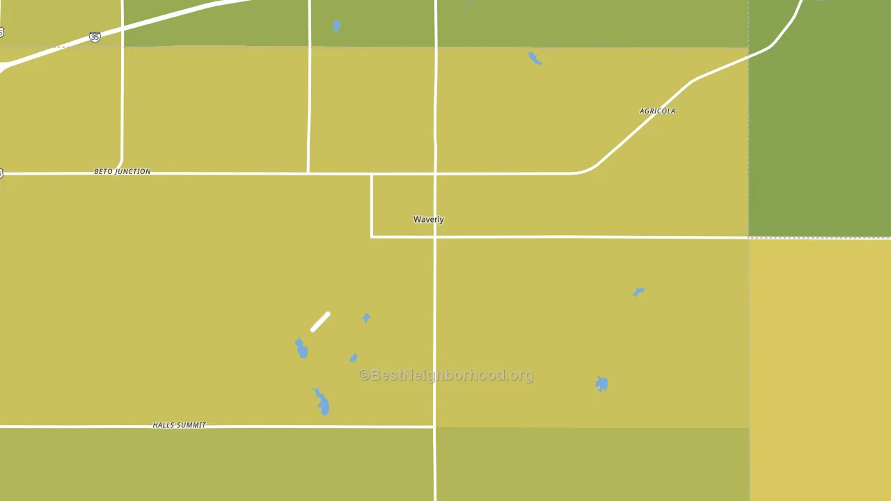 Waverly, KS block-group voter-turnout map