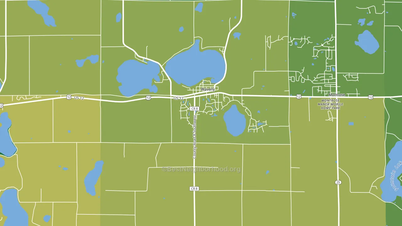 Waverly, MN block-group voter-turnout map