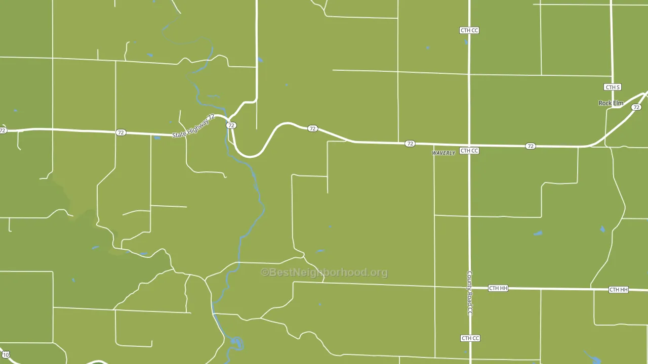 Waverly, WI block-group voter-turnout map
