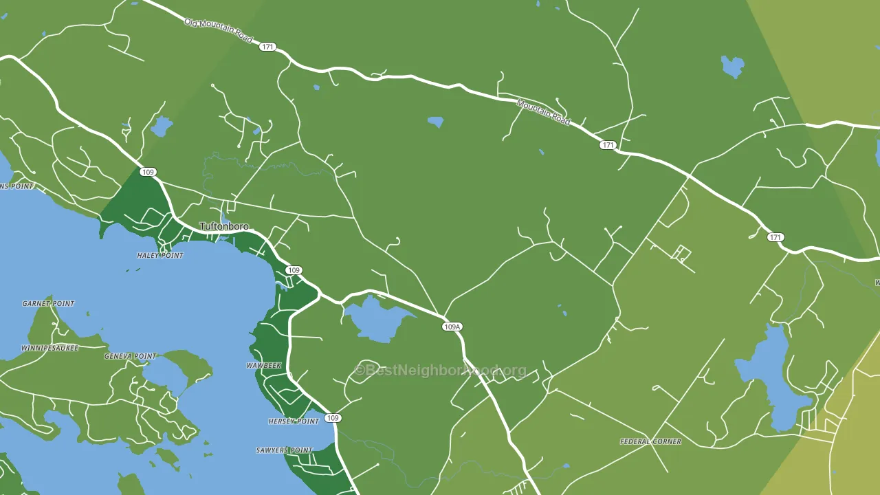 Wawbeek, NH block-group voter-turnout map