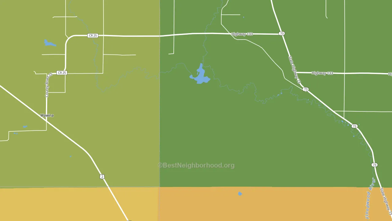 Wawina, MN block-group voter-turnout map