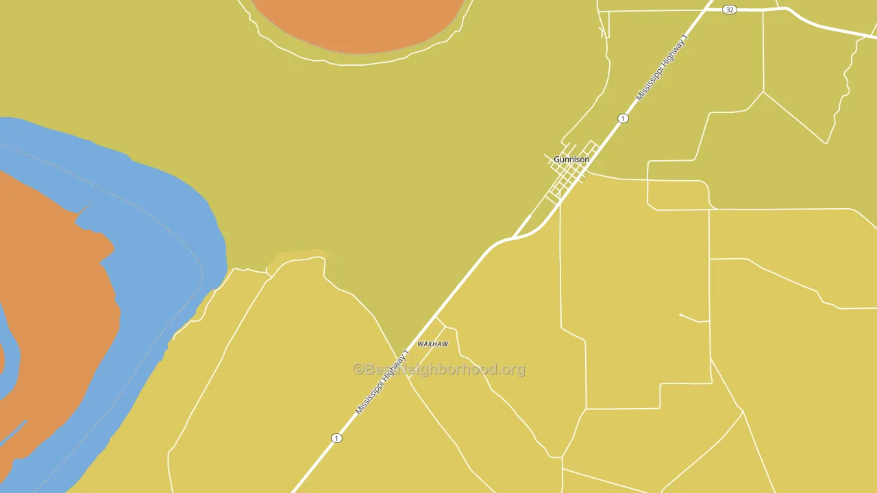 Waxhaw, MS block-group voter-turnout map