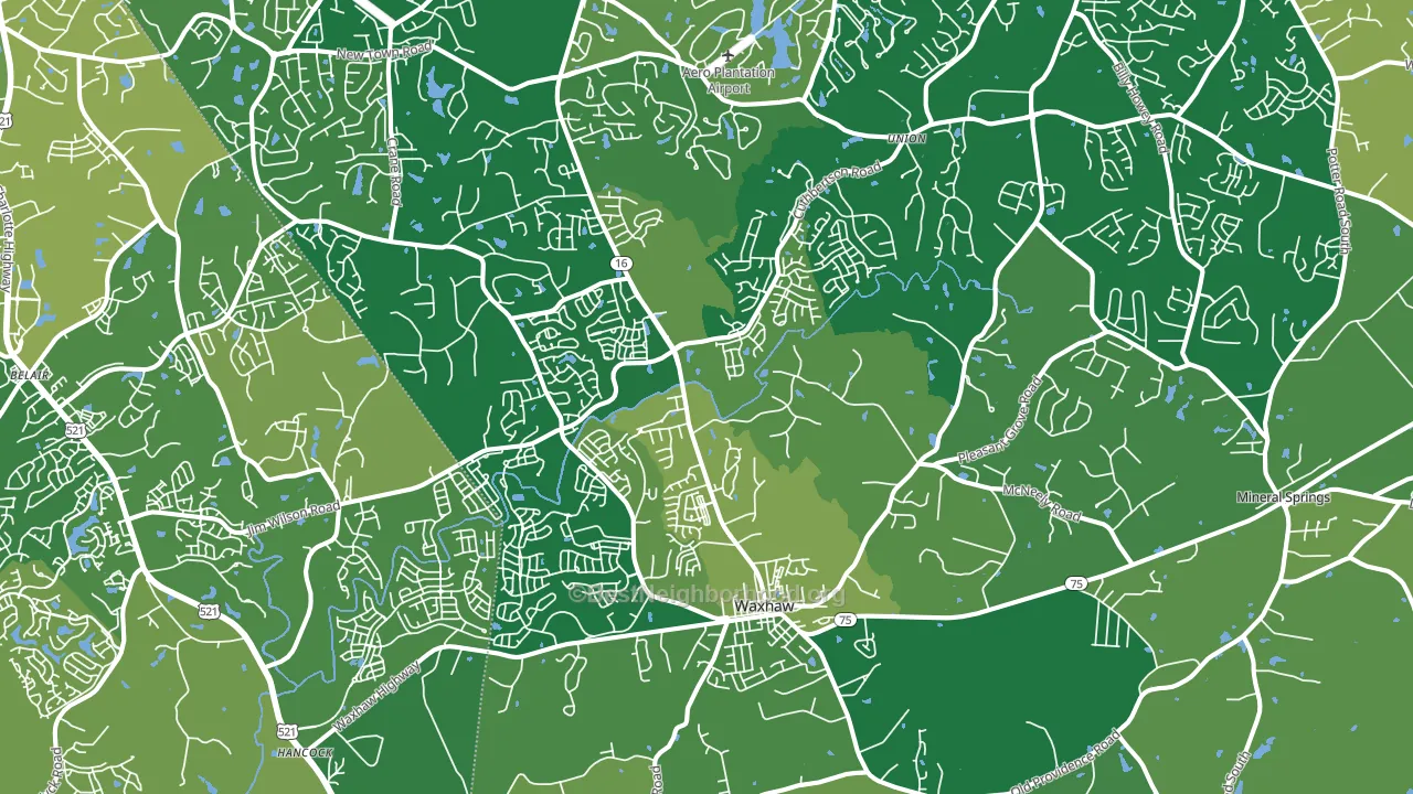 Waxhaw, NC block-group voter-turnout map