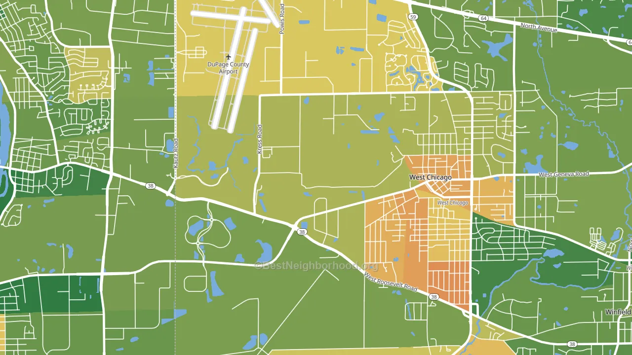 Wayne Center, IL block-group voter-turnout map