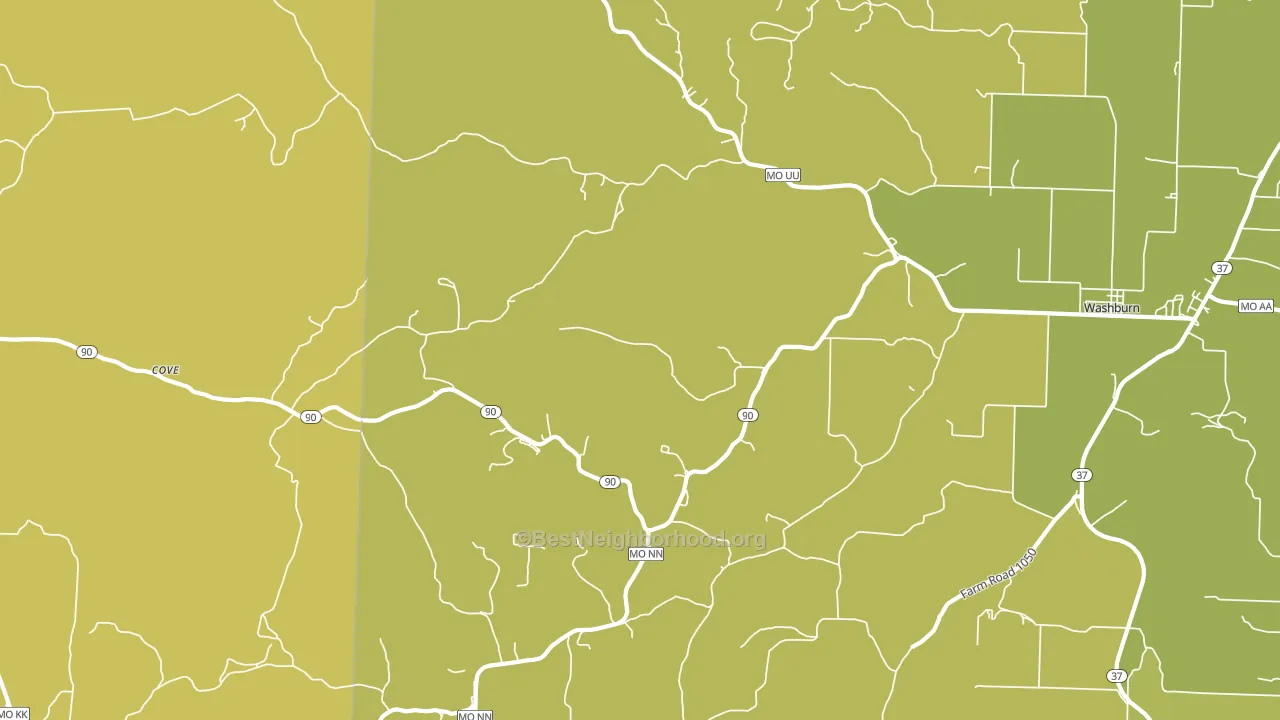 Wayne, MO block-group voter-turnout map