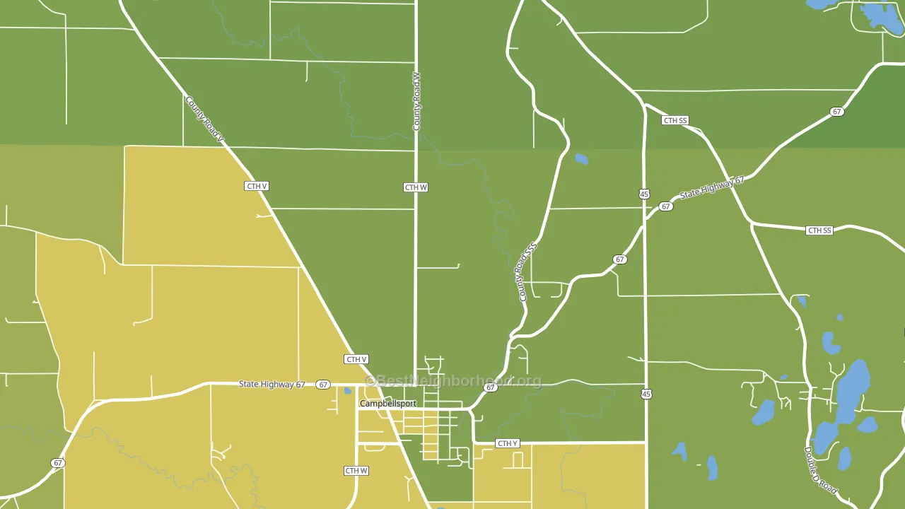 Wayne, WI block-group voter-turnout map