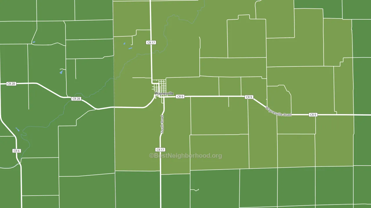 Waynesville, IL block-group voter-turnout map