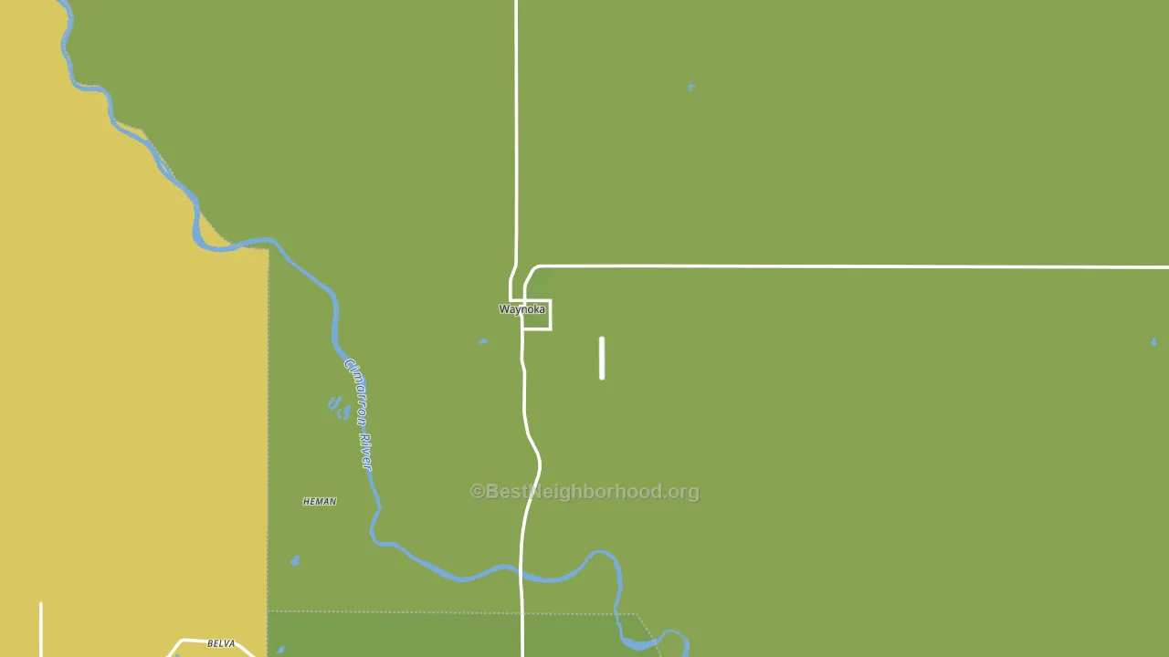 Waynoka, OK block-group voter-turnout map
