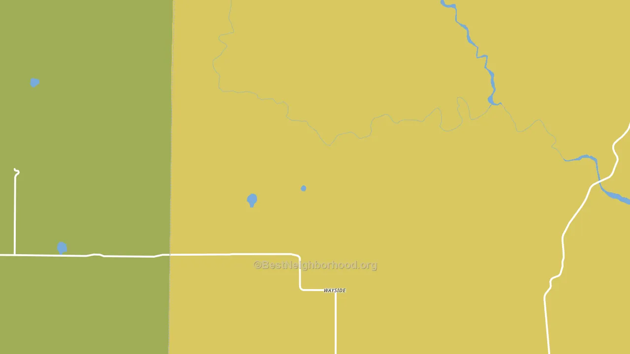 Wayside, TX block-group voter-turnout map