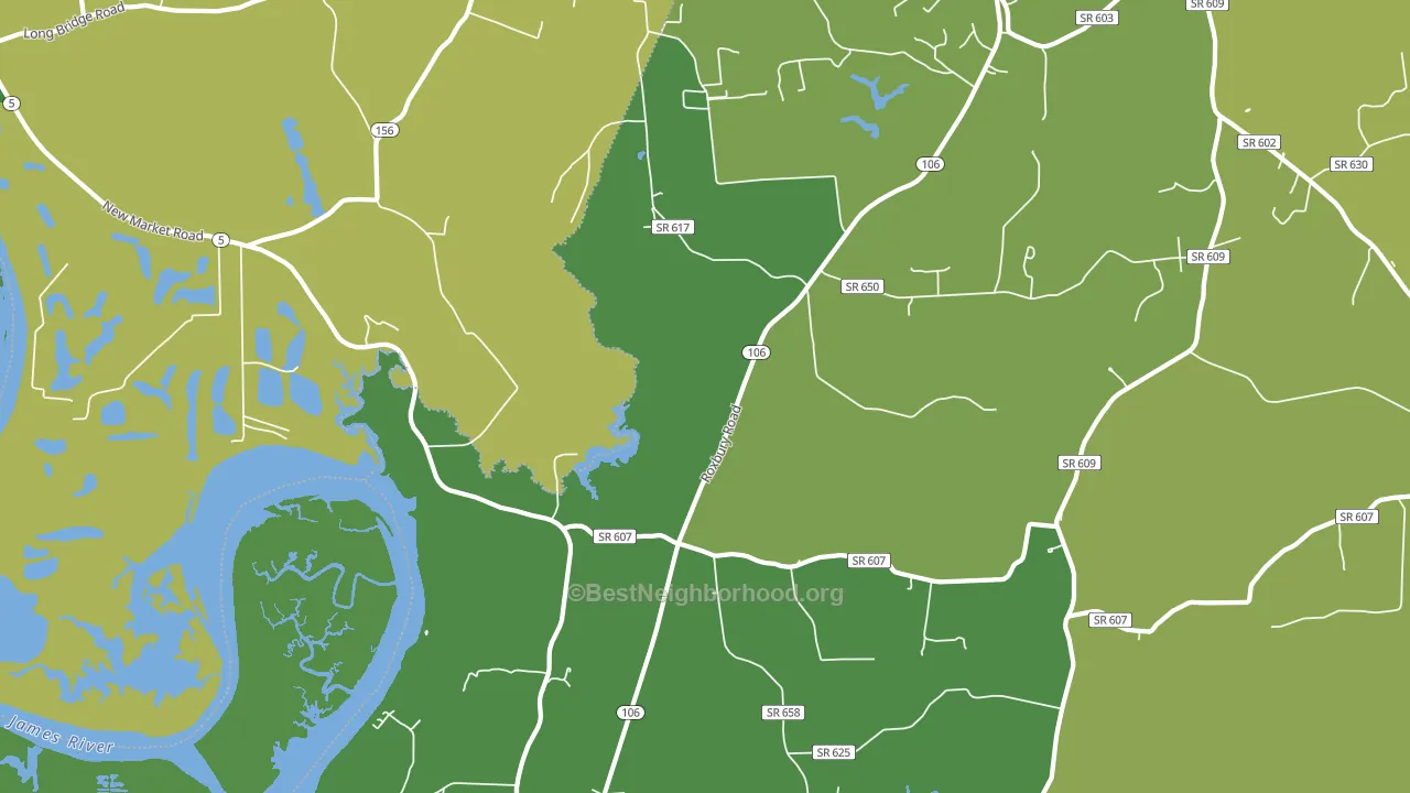 Wayside, VA block-group voter-turnout map