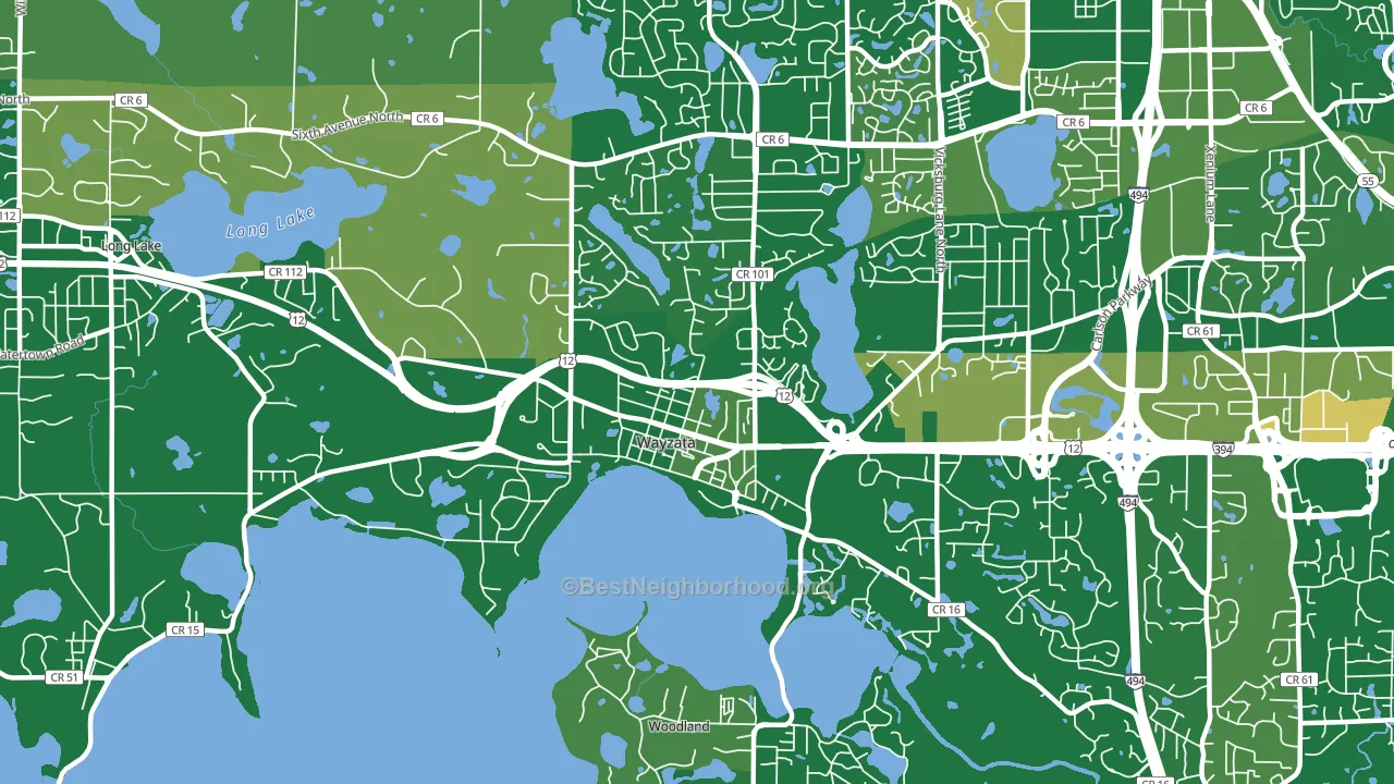 Wayzata, MN block-group voter-turnout map