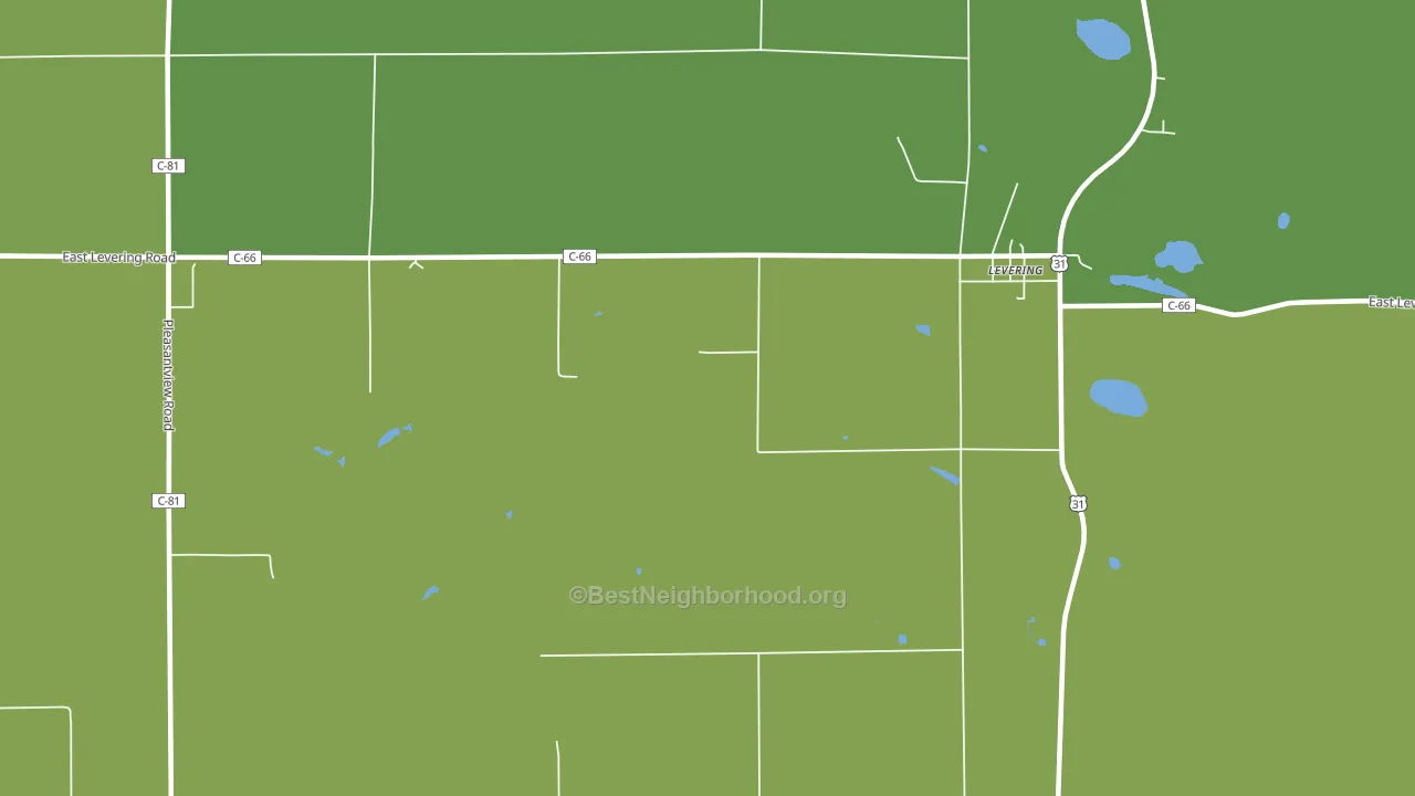 Weadock, MI block-group voter-turnout map