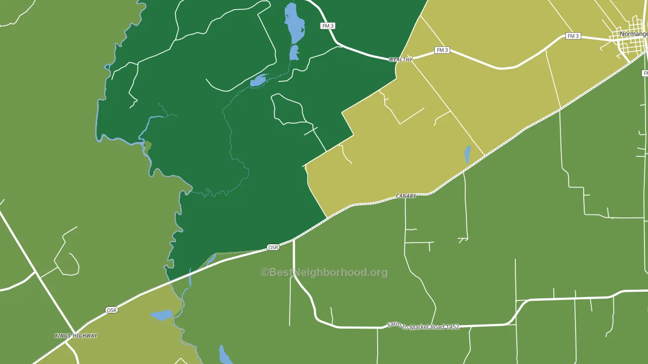 Wealthy, TX block-group voter-turnout map