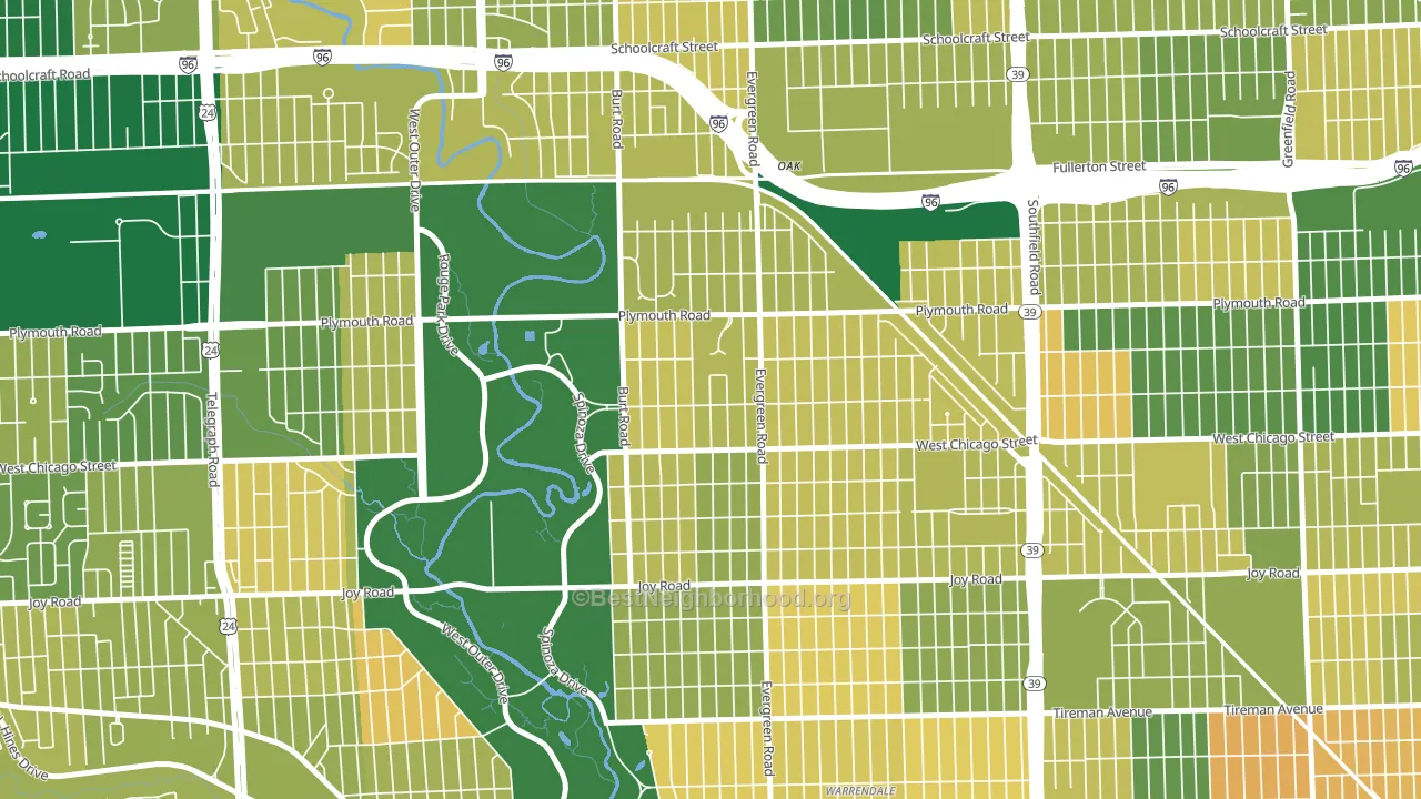 Weatherby, Detroit, MI block-group voter-turnout map