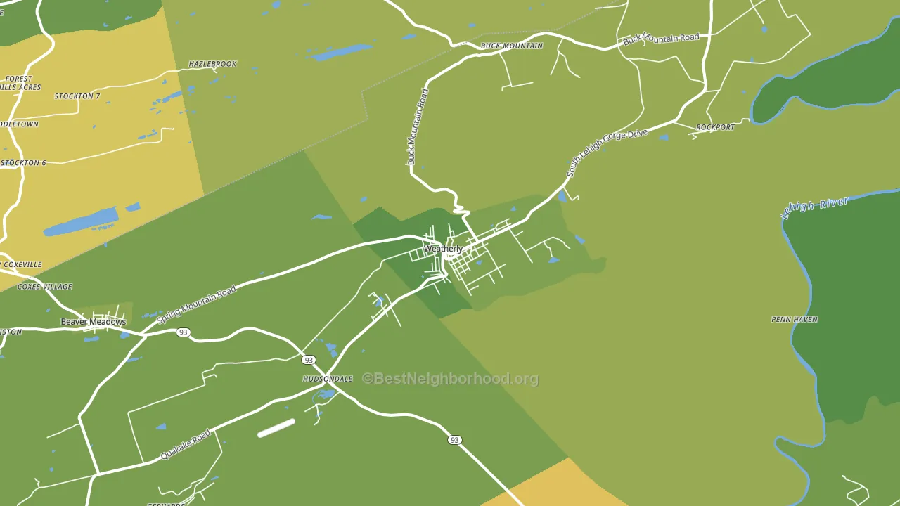 Weatherly, PA block-group voter-turnout map