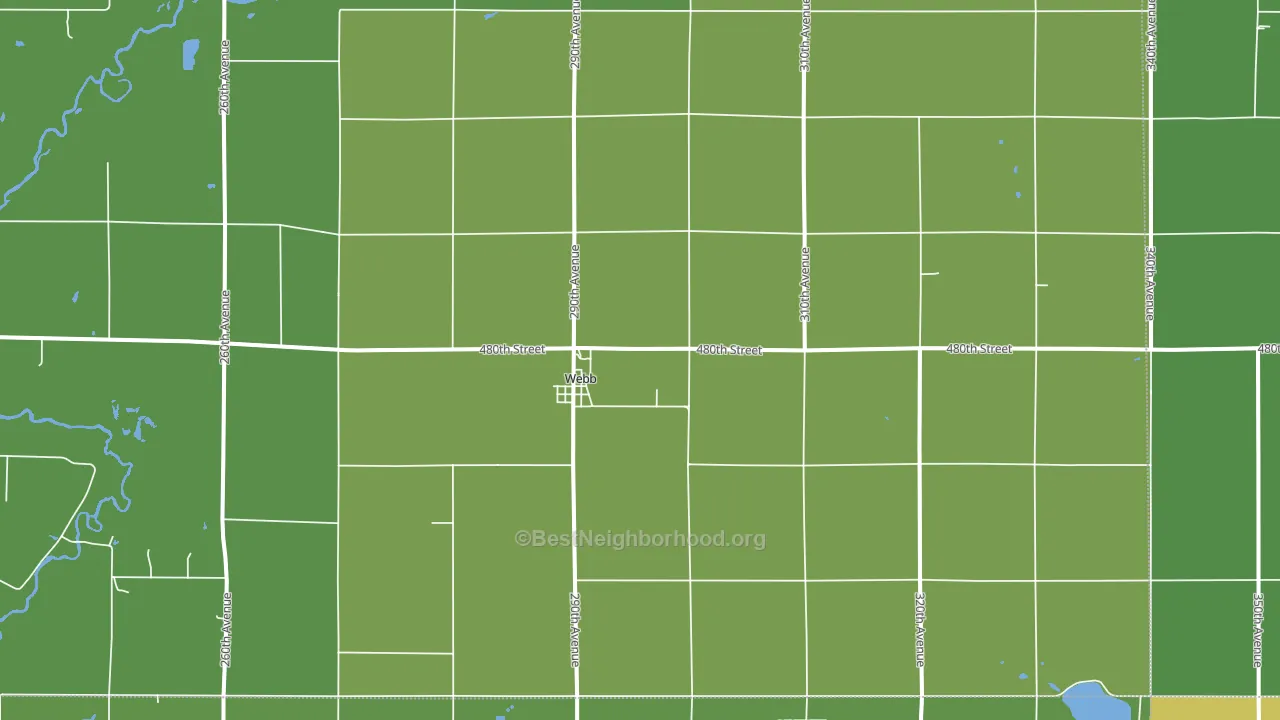 Webb, IA block-group voter-turnout map