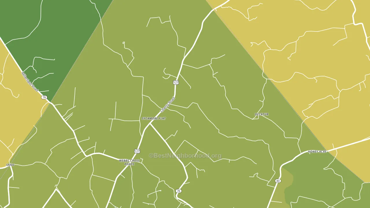 Webbs Cross Roads, KY block-group voter-turnout map