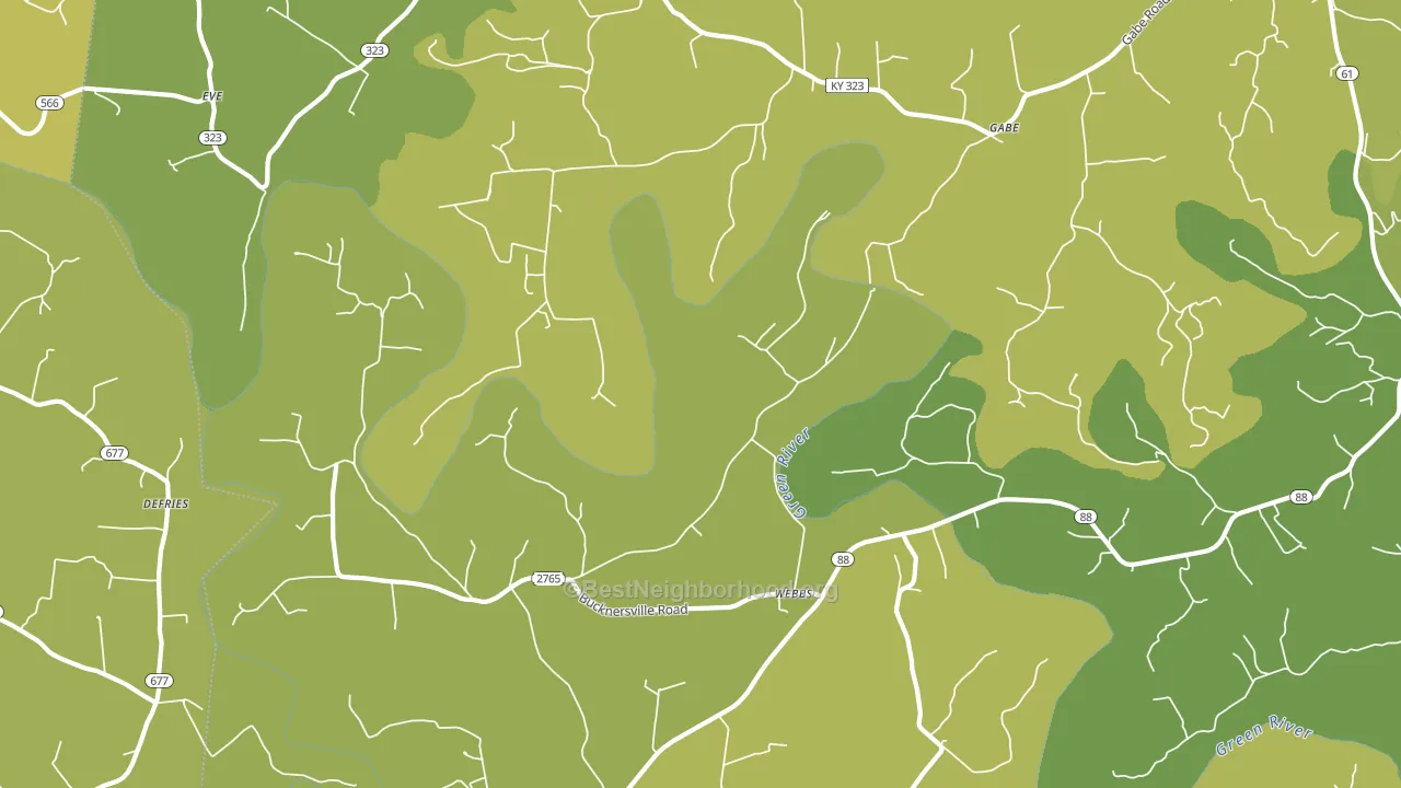 Webbs, KY block-group voter-turnout map