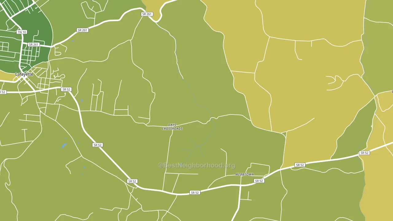 Webbtown, TN block-group voter-turnout map