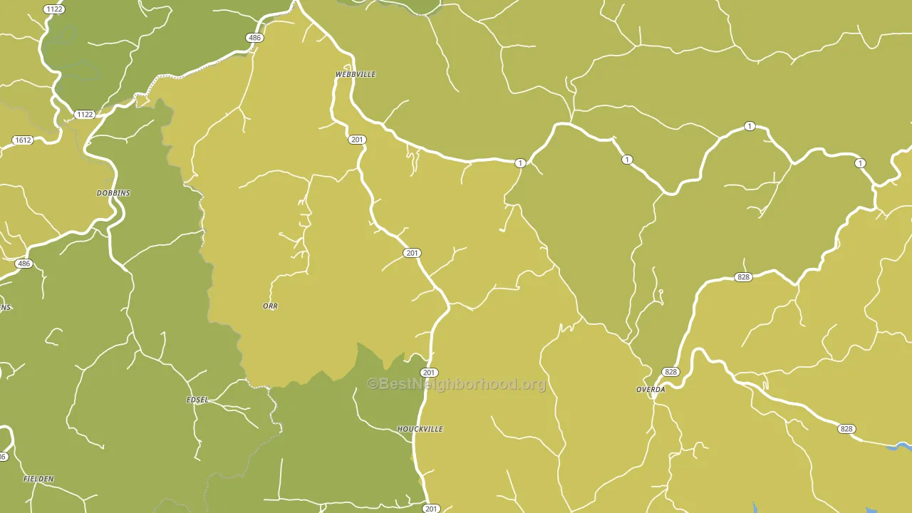 Webbville, KY block-group voter-turnout map