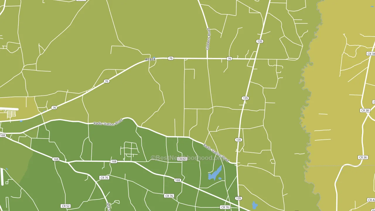 Weber, GA block-group voter-turnout map