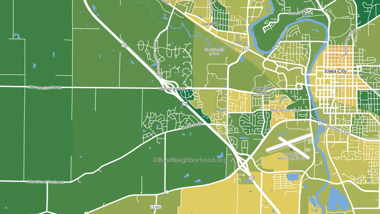 Weber, Iowa City, IA block-group voter-turnout map