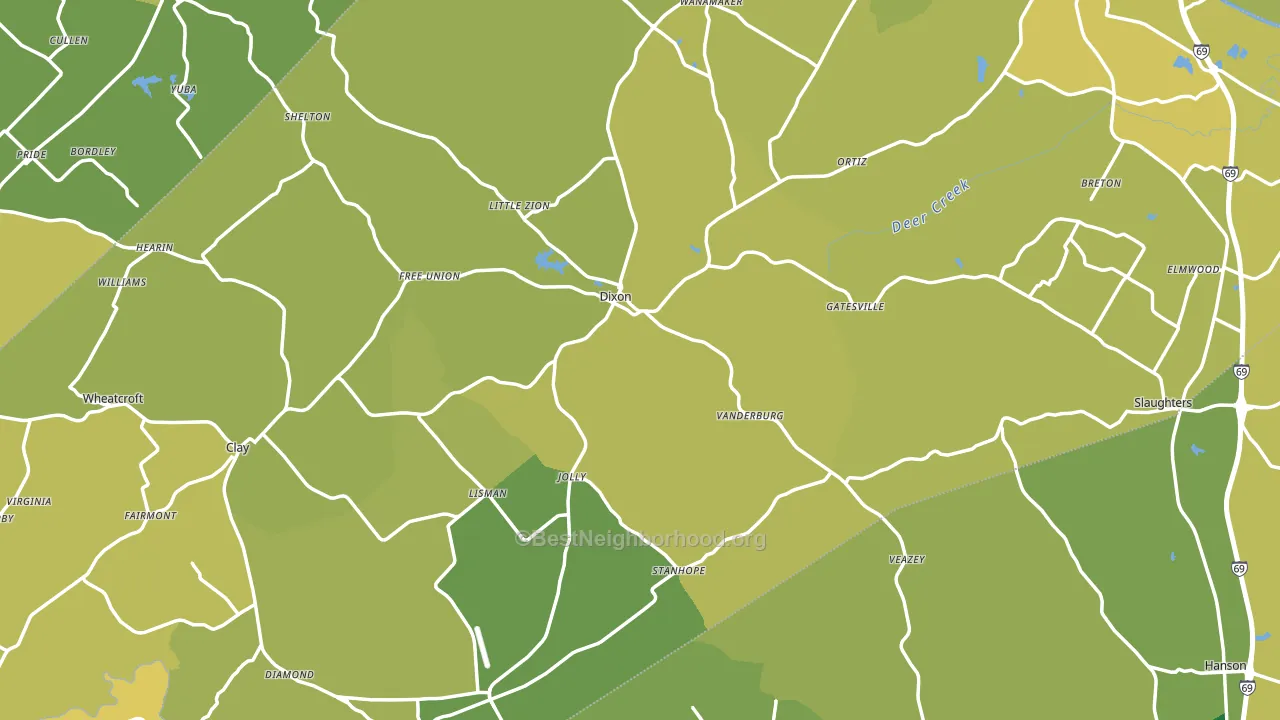 Webster County, KY block-group voter-turnout map