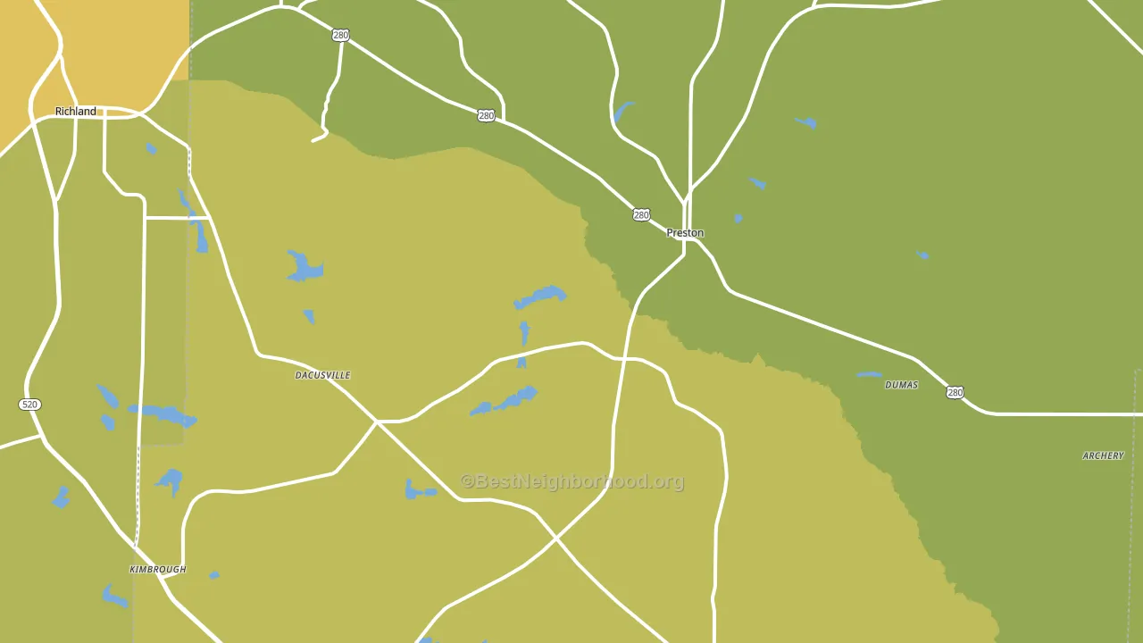 Webster, GA block-group voter-turnout map