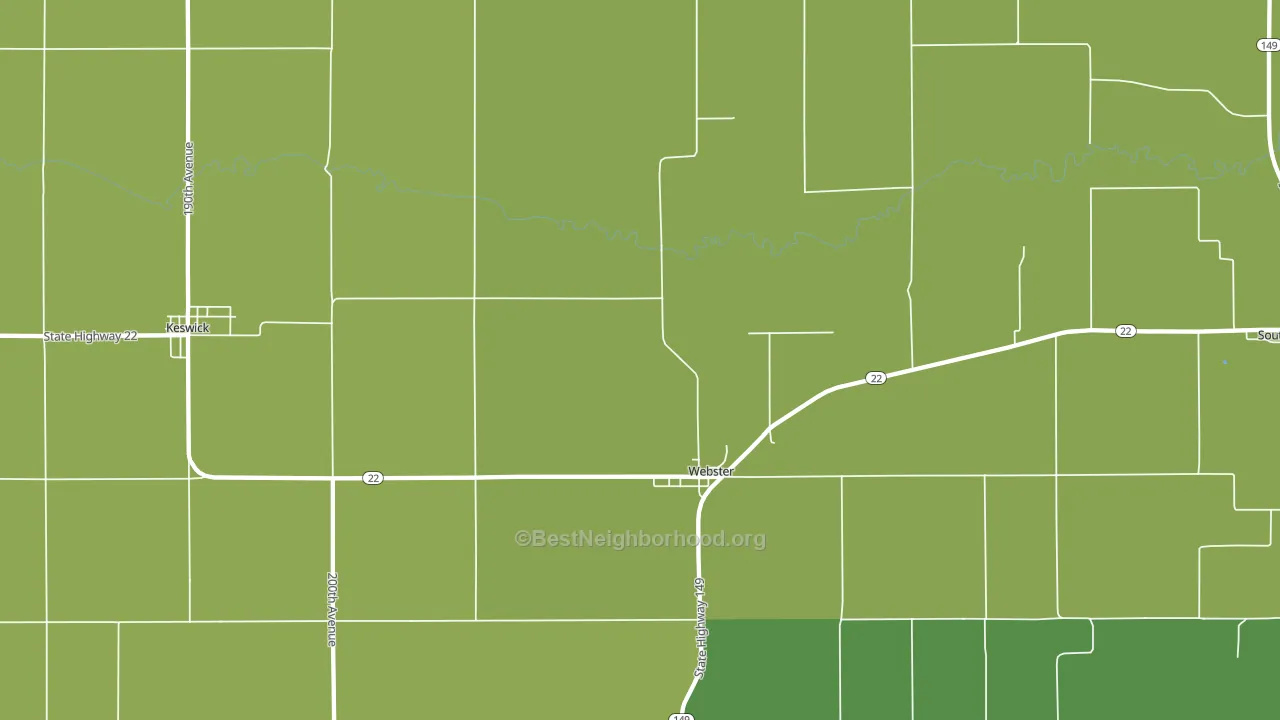 Webster, IA block-group voter-turnout map