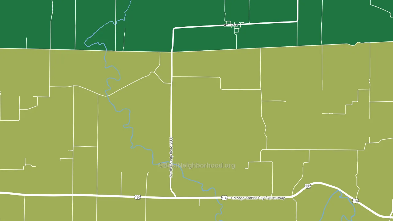 Webster, IL block-group voter-turnout map