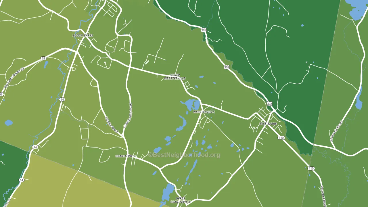 Websterville, VT block-group voter-turnout map
