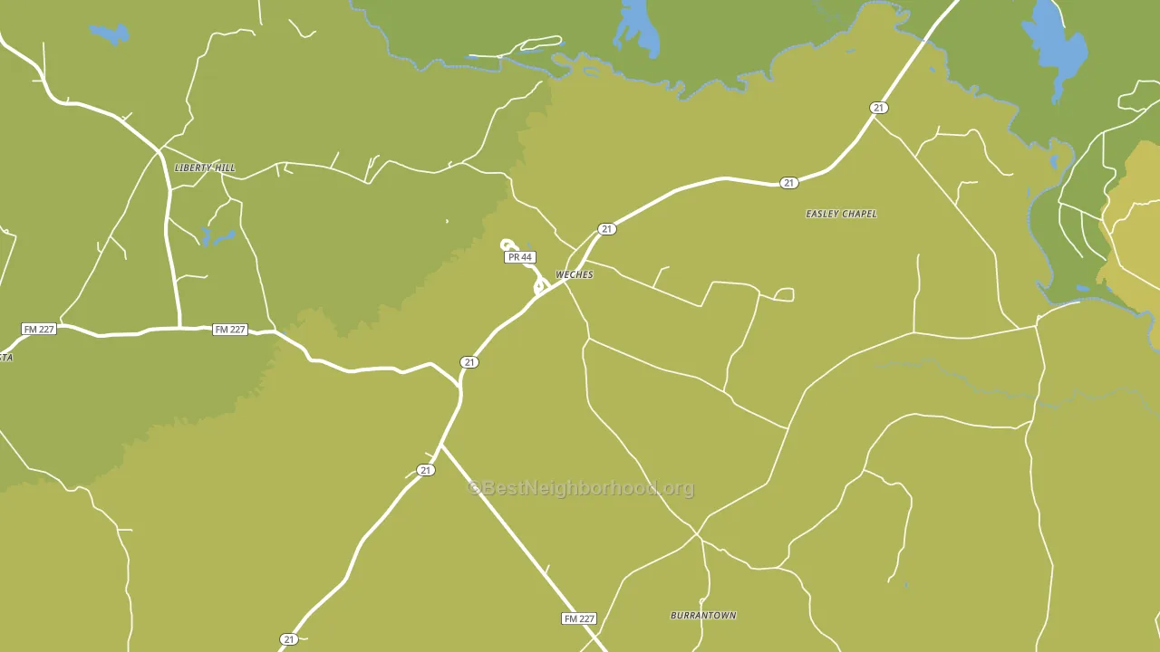 Weches, TX block-group voter-turnout map
