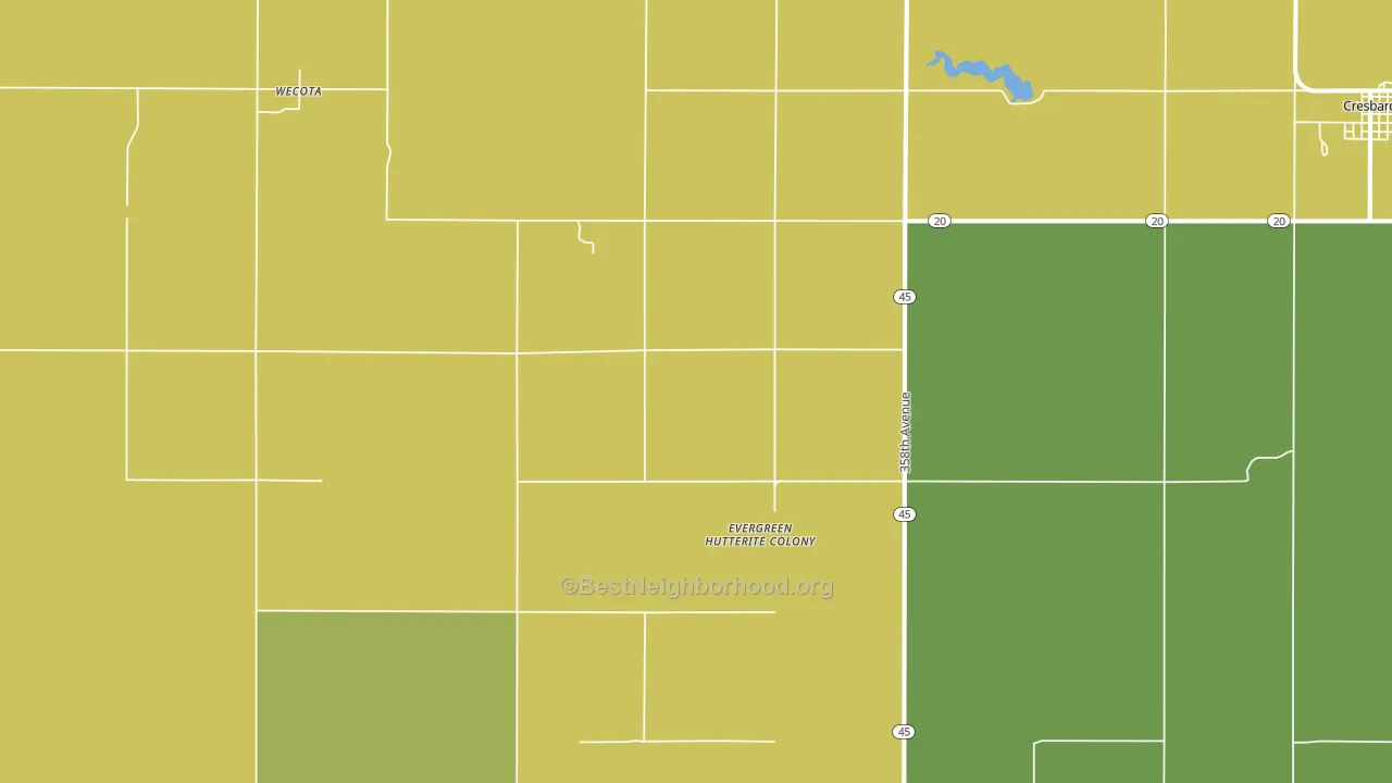 Wecota, SD block-group voter-turnout map