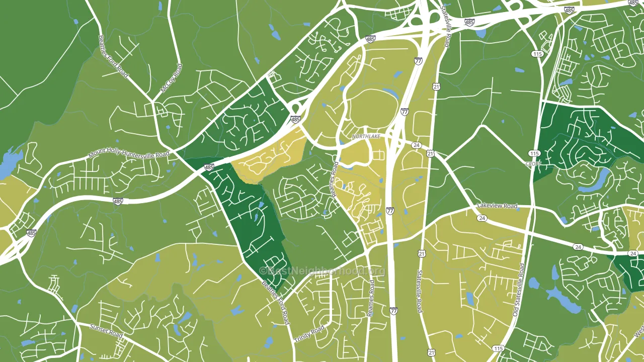 Wedgewood, Charlotte, NC block-group voter-turnout map