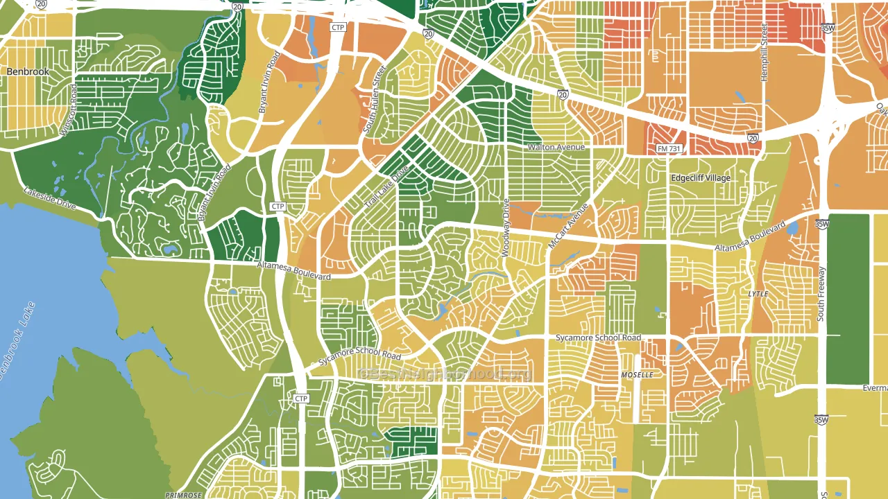 Wedgwood, Fort Worth, TX block-group voter-turnout map