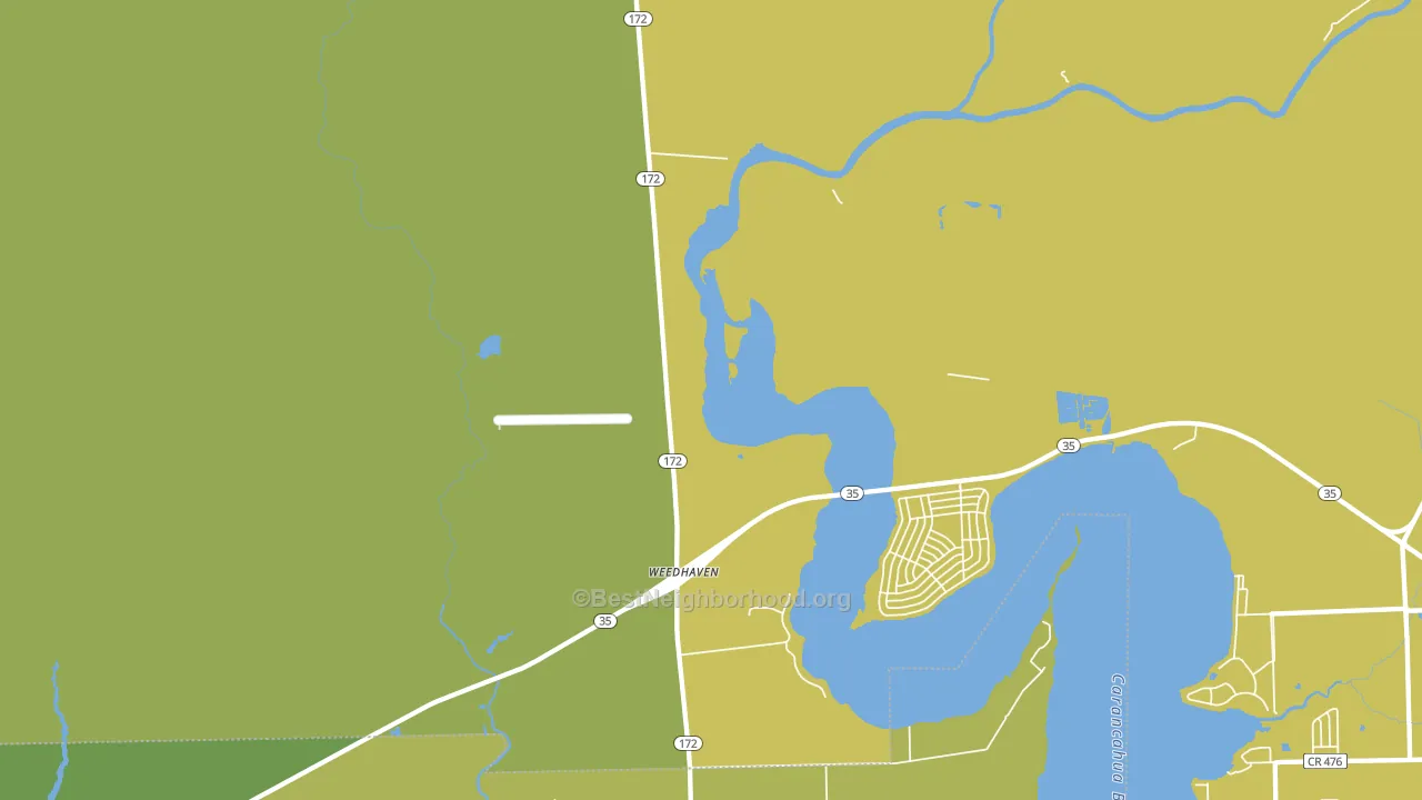 Weedhaven, TX block-group voter-turnout map