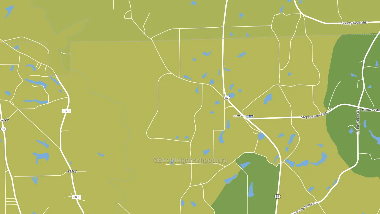 Weeks, AL block-group voter-turnout map